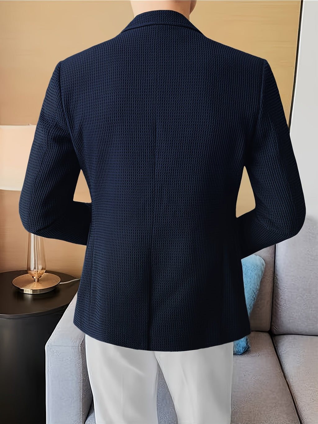 Blazer Maille Gaufrée Pour Homme