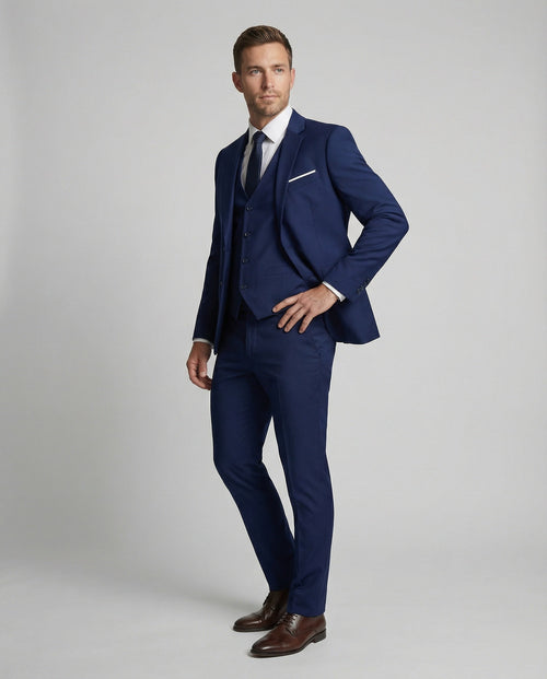 Costume 2 Pièces Aspect Lainage Pour Homme