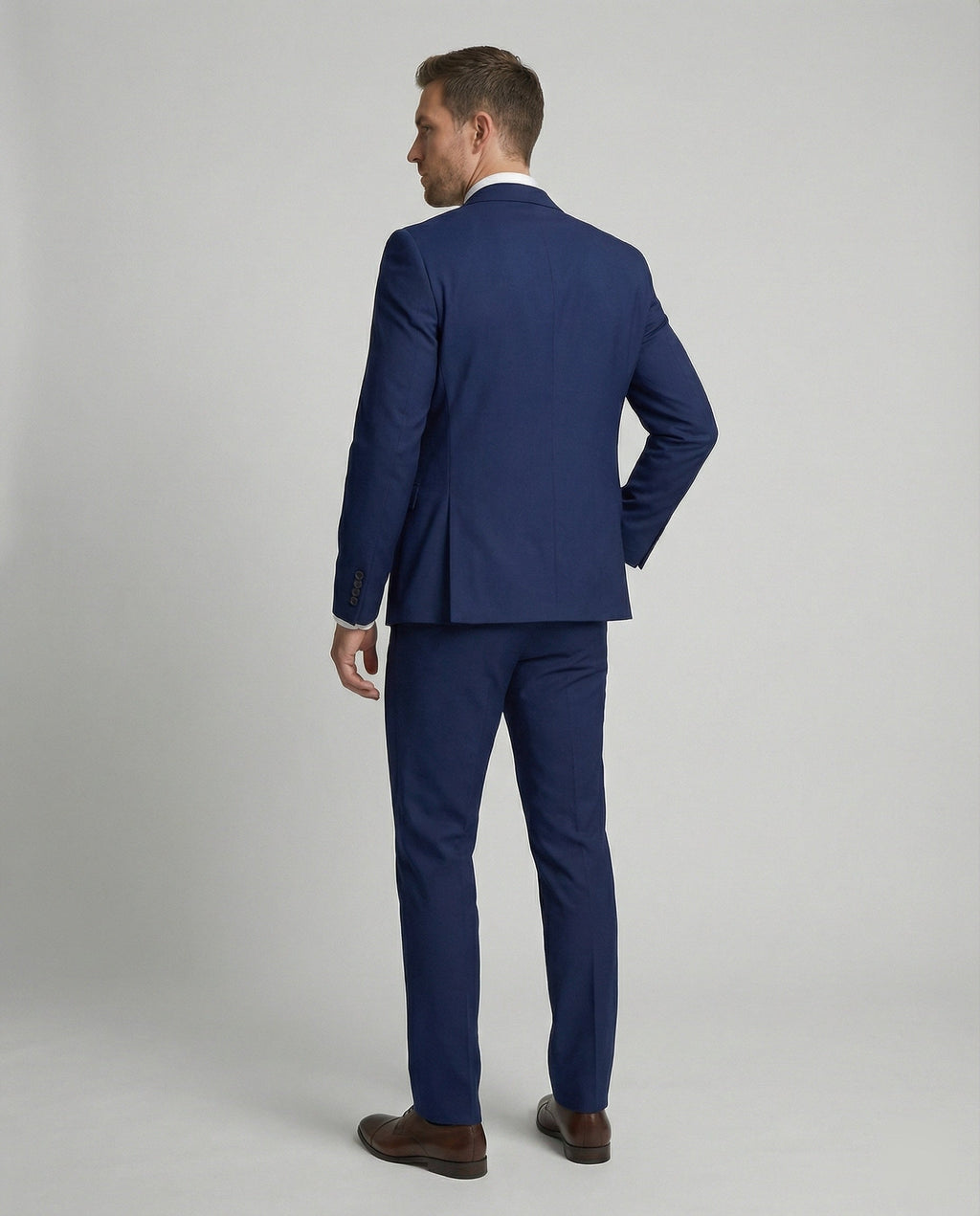 Costume 2 Pièces Aspect Lainage Pour Homme