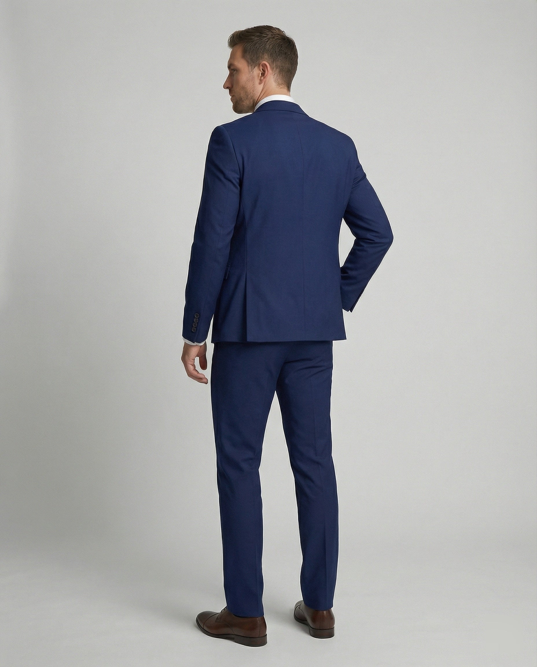 Costume 2 Pièces Aspect Lainage Pour Homme