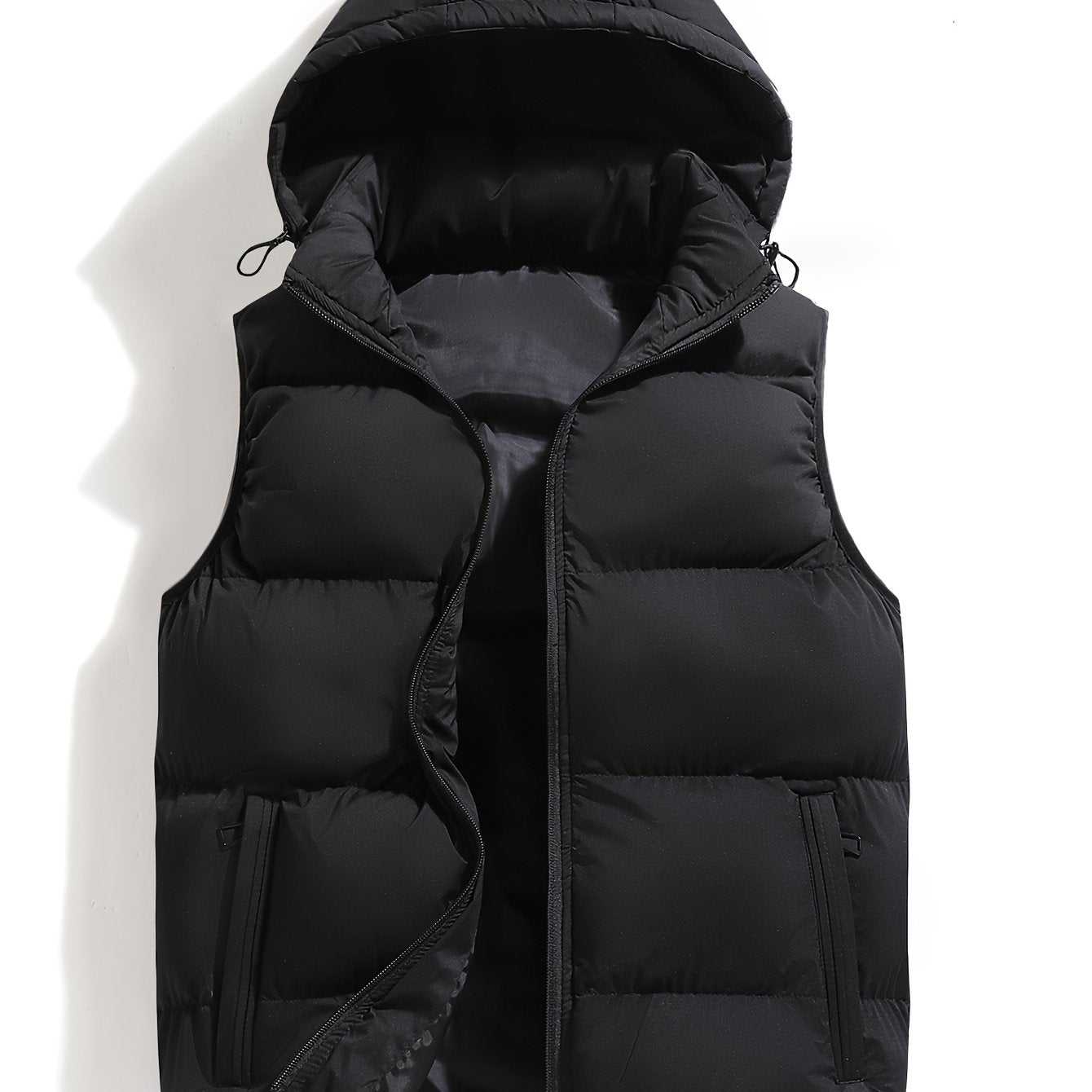 Gilet À Capuche Zippé Poches Pour Homme