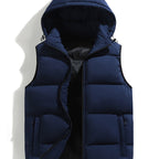 Gilet À Capuche Zippé Poches Pour Homme