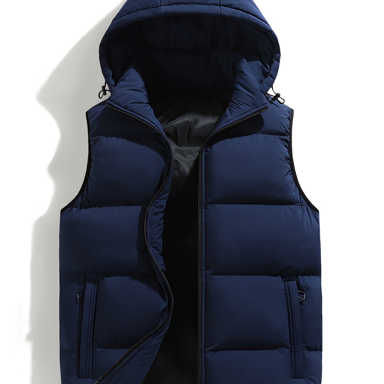 Gilet À Capuche Zippé Poches Pour Homme