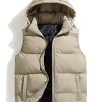 Gilet À Capuche Zippé Poches Pour Homme
