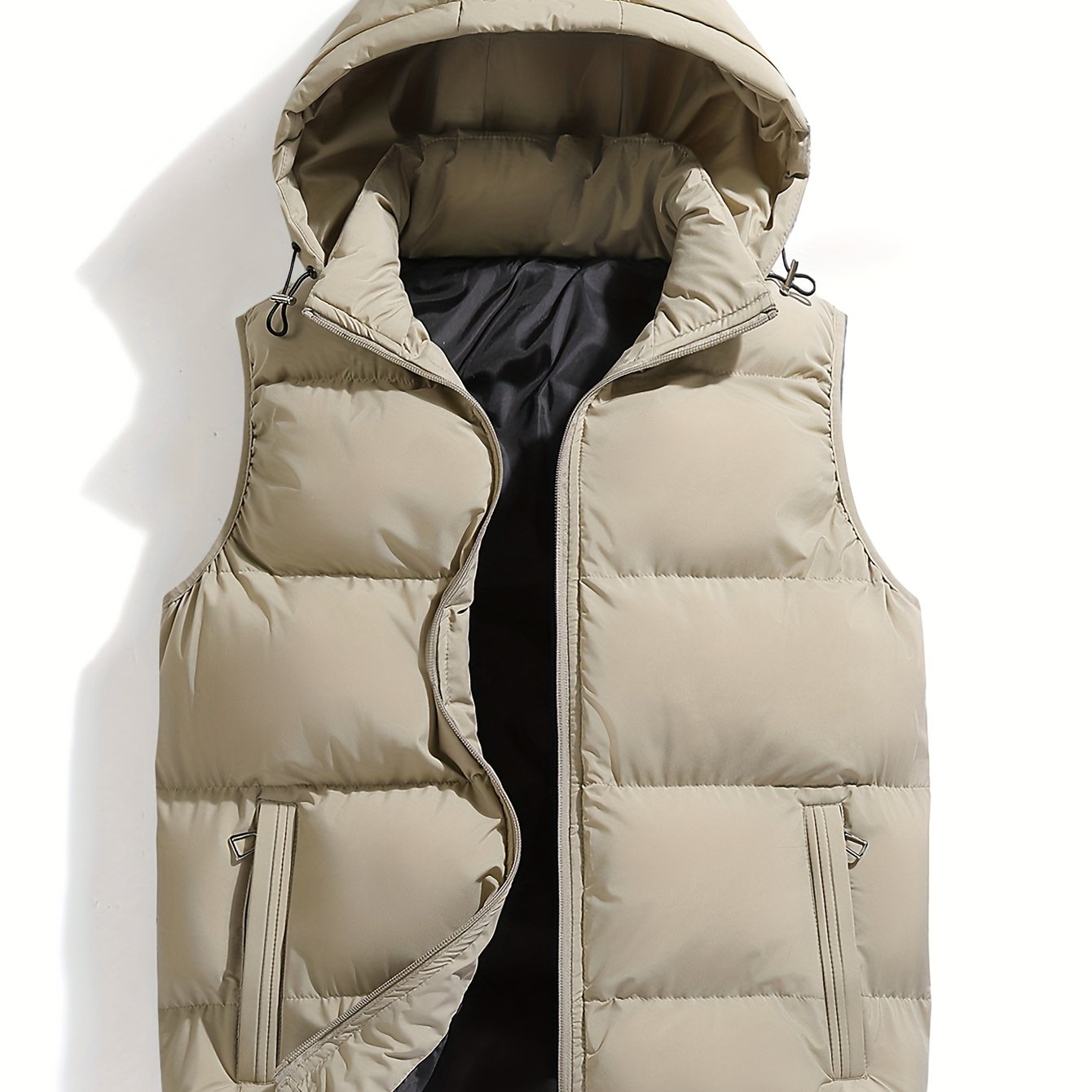 Gilet À Capuche Zippé Poches Pour Homme
