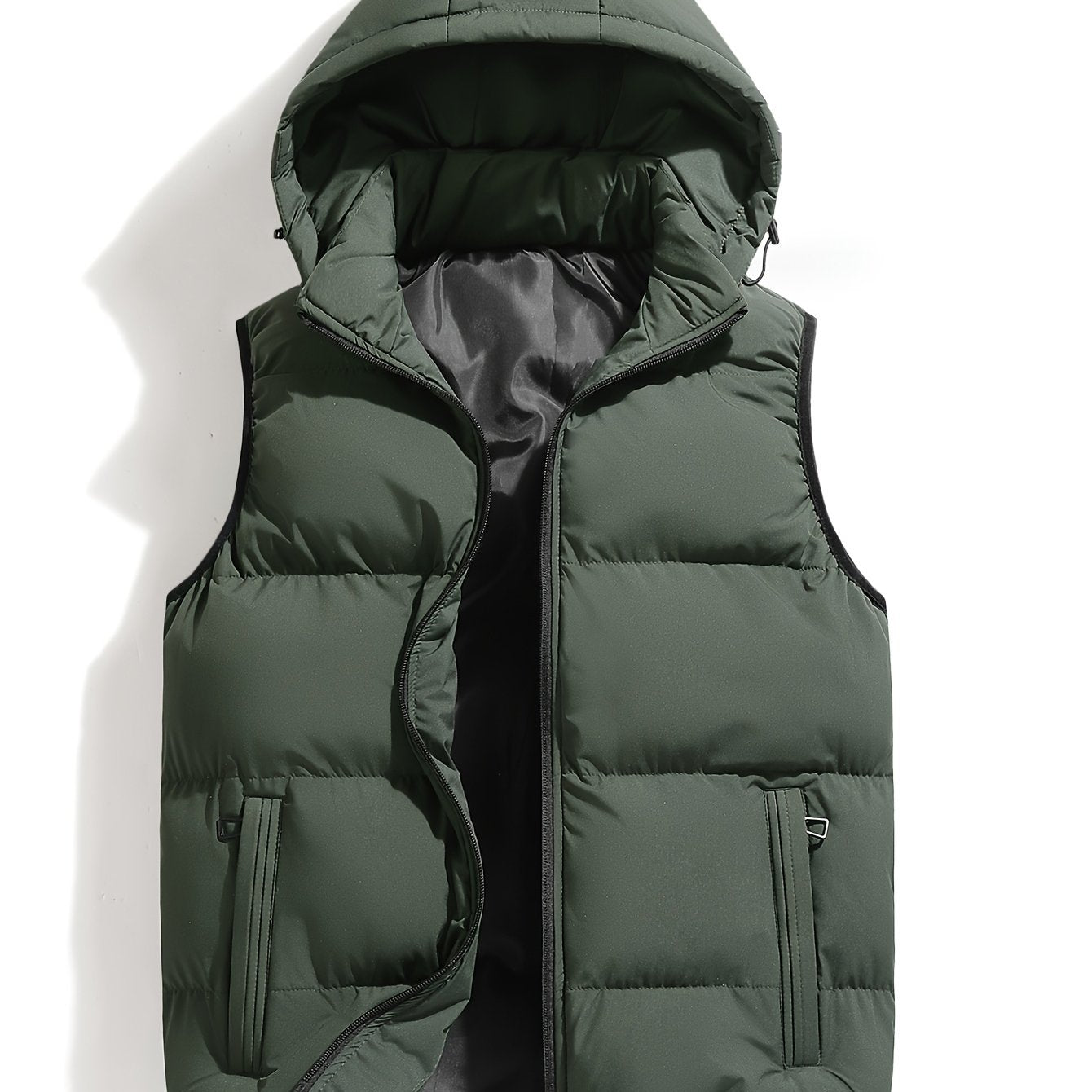 Gilet À Capuche Zippé Poches Pour Homme