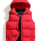 Gilet À Capuche Zippé Poches Pour Homme