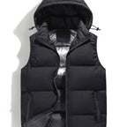 Gilet À Capuche Zippé Poches Pour Homme
