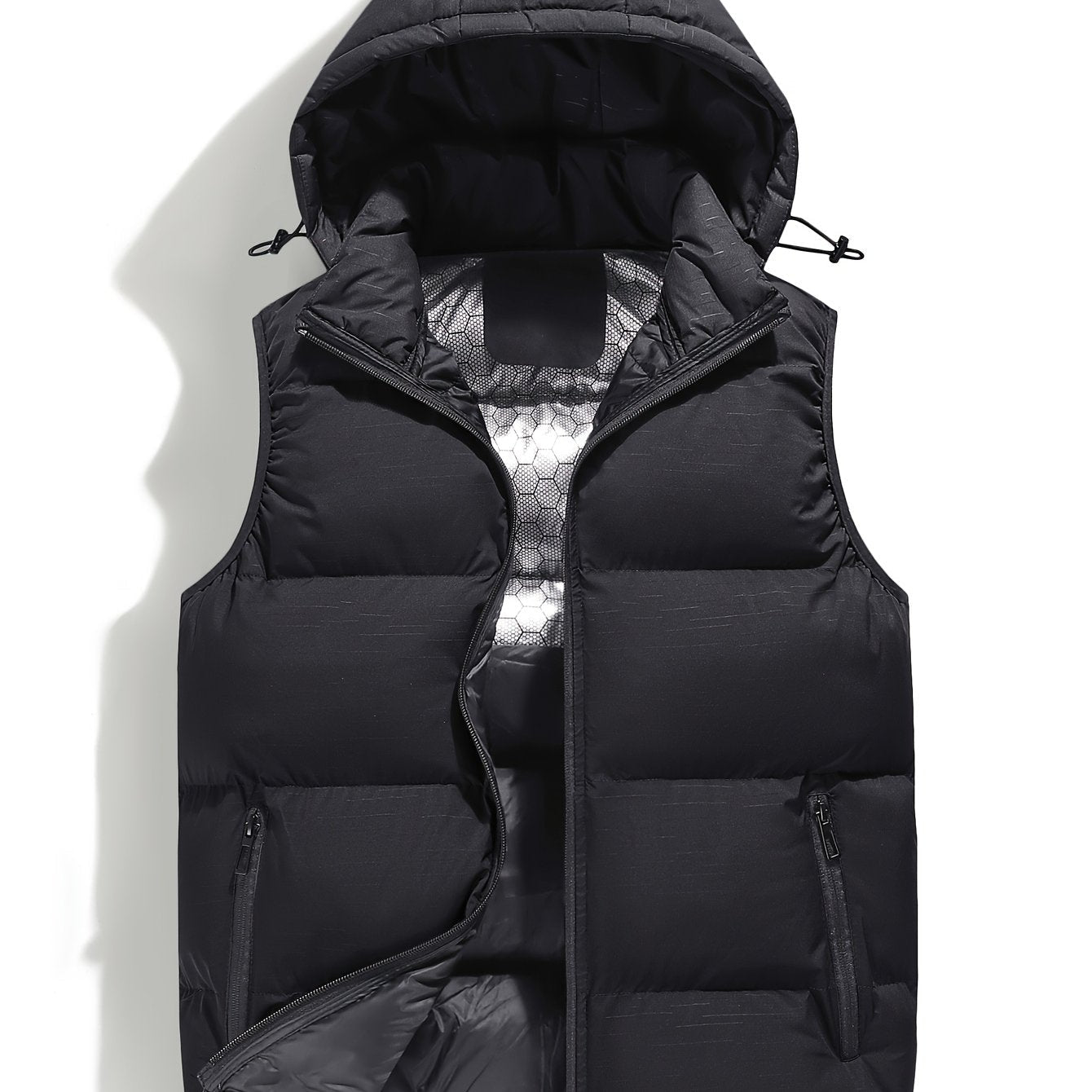 Gilet À Capuche Zippé Poches Pour Homme