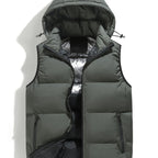 Gilet À Capuche Zippé Poches Pour Homme