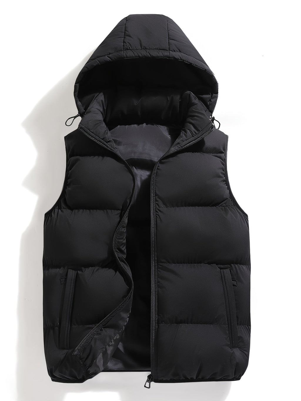 Gilet À Capuche Zippé Poches Pour Homme