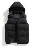 Gilet À Capuche Zippé Poches Pour Homme