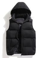 Gilet À Capuche Zippé Poches Pour Homme