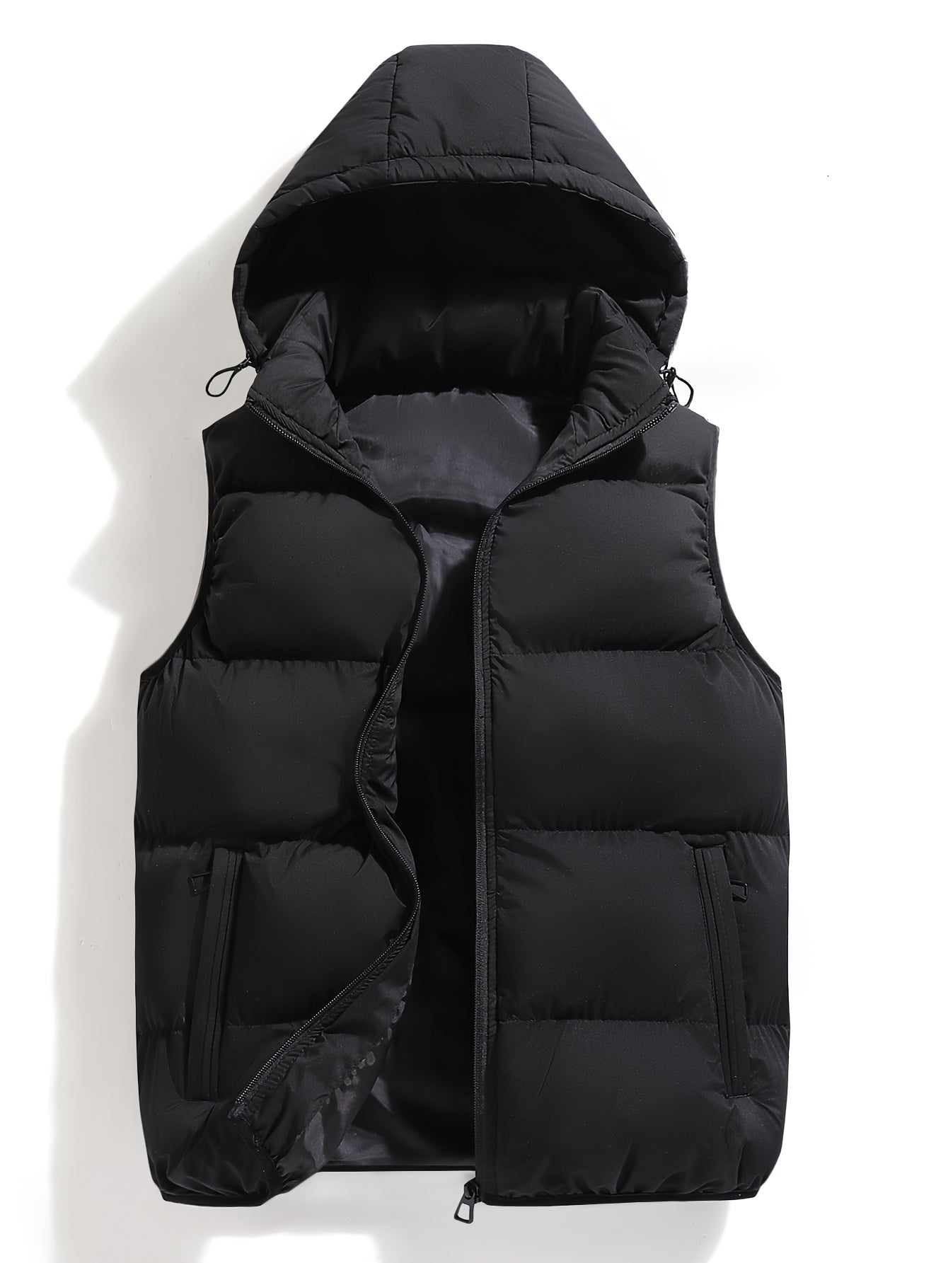 Gilet À Capuche Zippé Poches Pour Homme