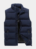 Gilet Col Montant Zippé Poches Pour Homme