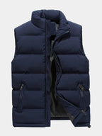 Gilet Col Montant Zippé Poches Pour Homme