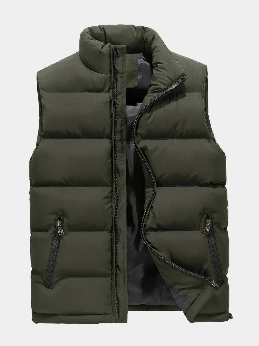 Homme Gilet Col Montant