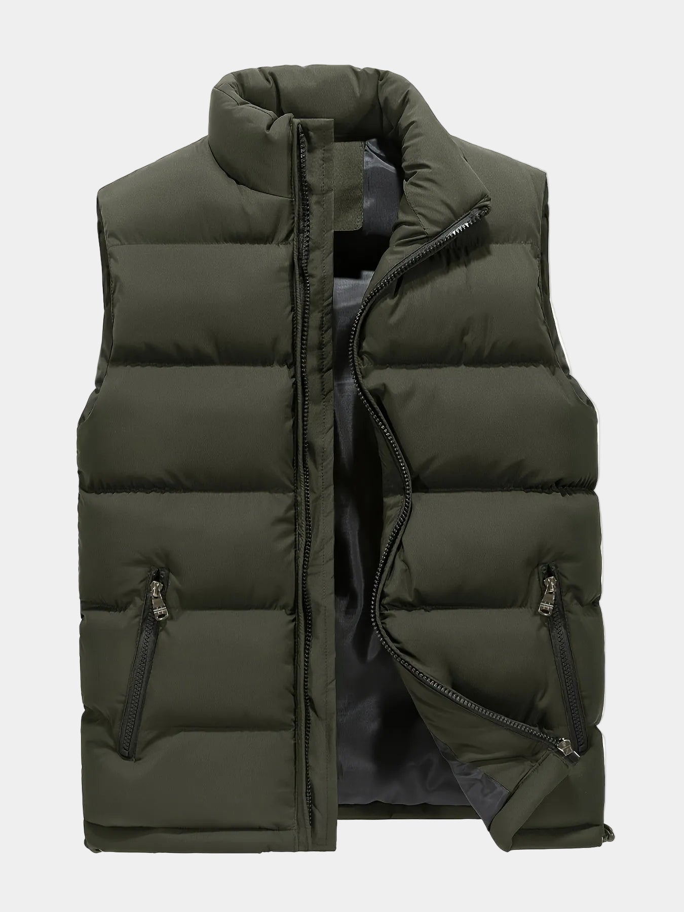 Homme Gilet Col Montant