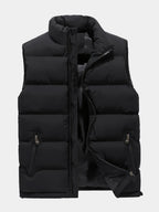 Homme Gilet Col Montant