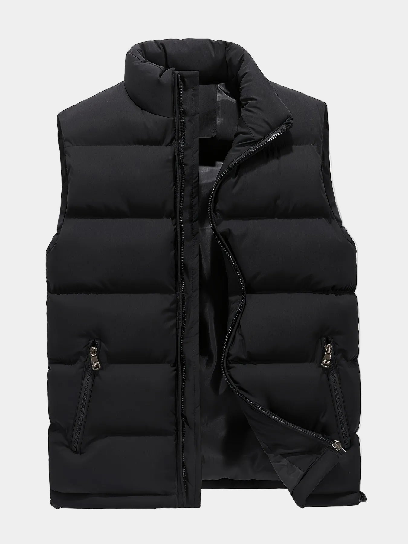 Homme Gilet Col Montant