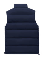 Gilet Col Montant Matelassé Zippé Poches Pour Homme