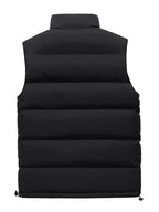 Gilet Col Montant Matelassé Zippé Poches Pour Homme