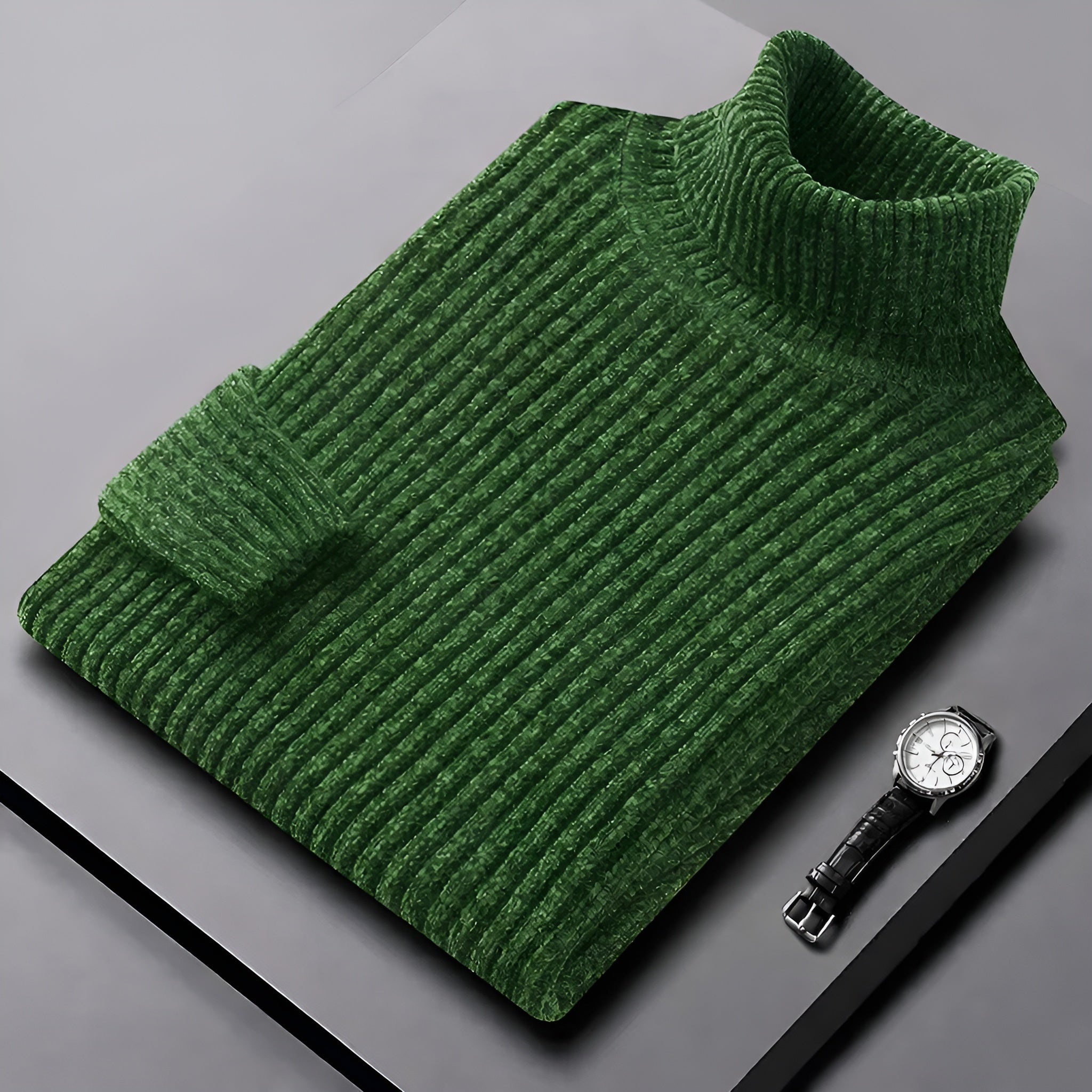 Pull Maille Côtelée Pour Homme