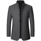 Homme Manteau Col Officier