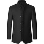 Homme Manteau Col Officier
