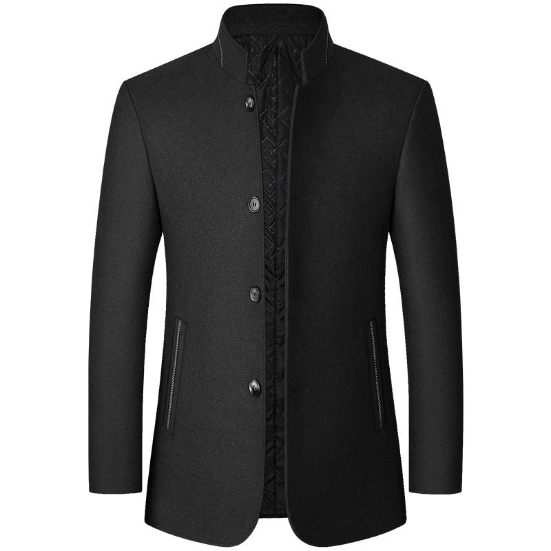 Homme Manteau Col Officier