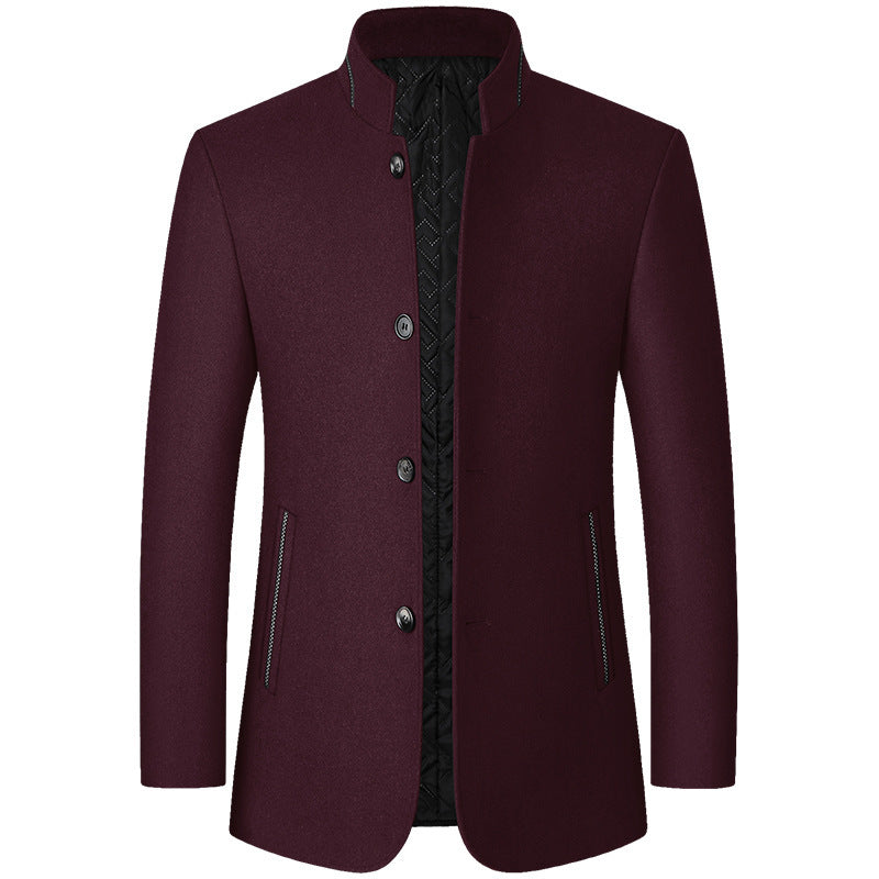 Homme Manteau Col Officier