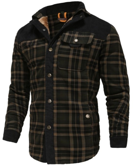 Veste Doublure Sherpa Coton Col Montant Pour Homme