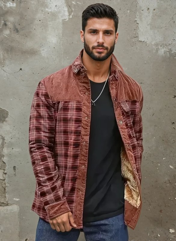 Veste Doublure Sherpa Coton Col Montant Pour Homme
