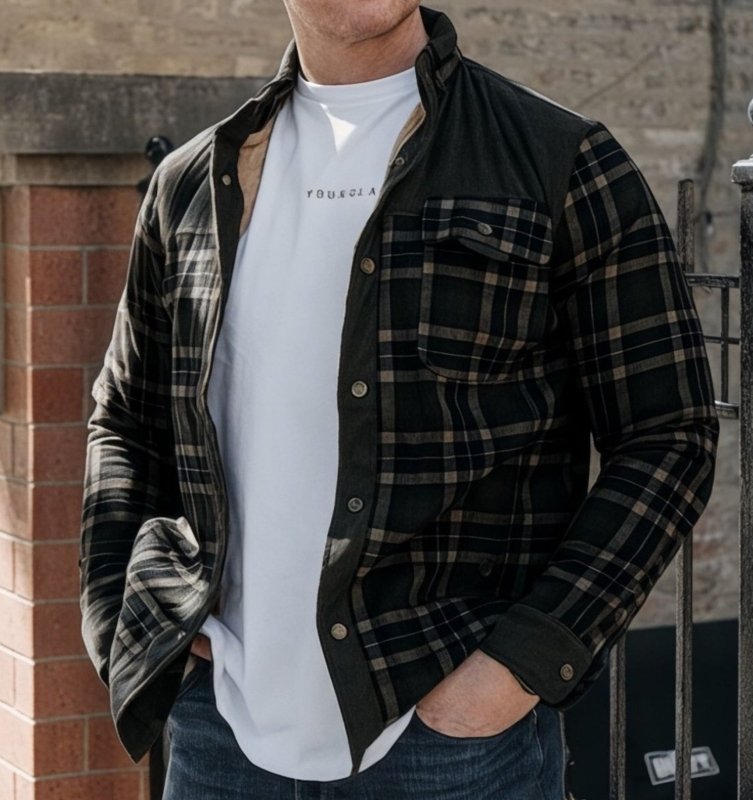 Veste Doublure Sherpa Coton Col Montant Pour Homme