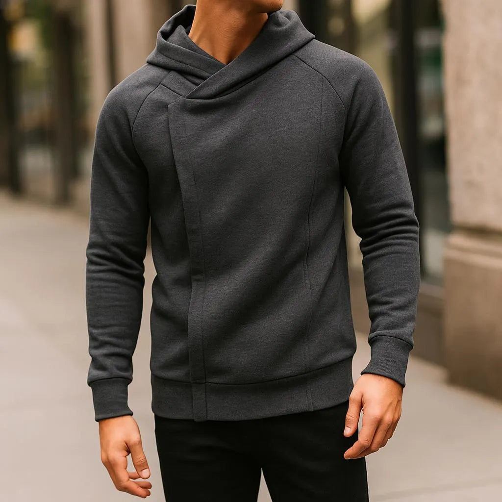 Homme Sweat Capuche Croisé