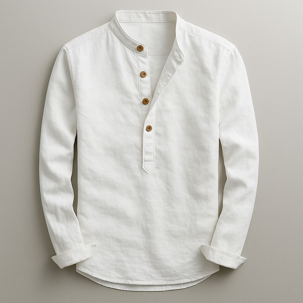 Homme Chemise Col Mao