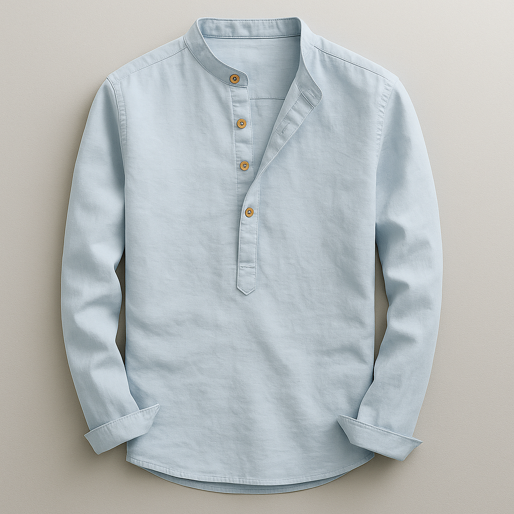 Homme Chemise Col Mao