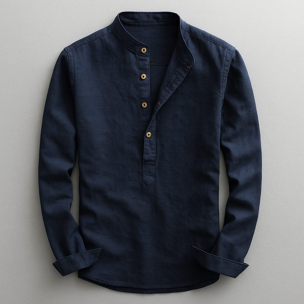 Homme Chemise Col Mao