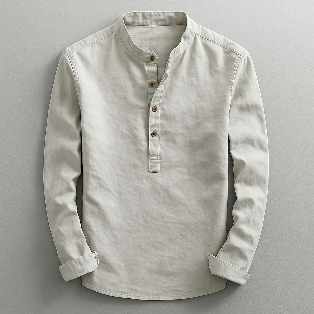 Homme Chemise Col Mao