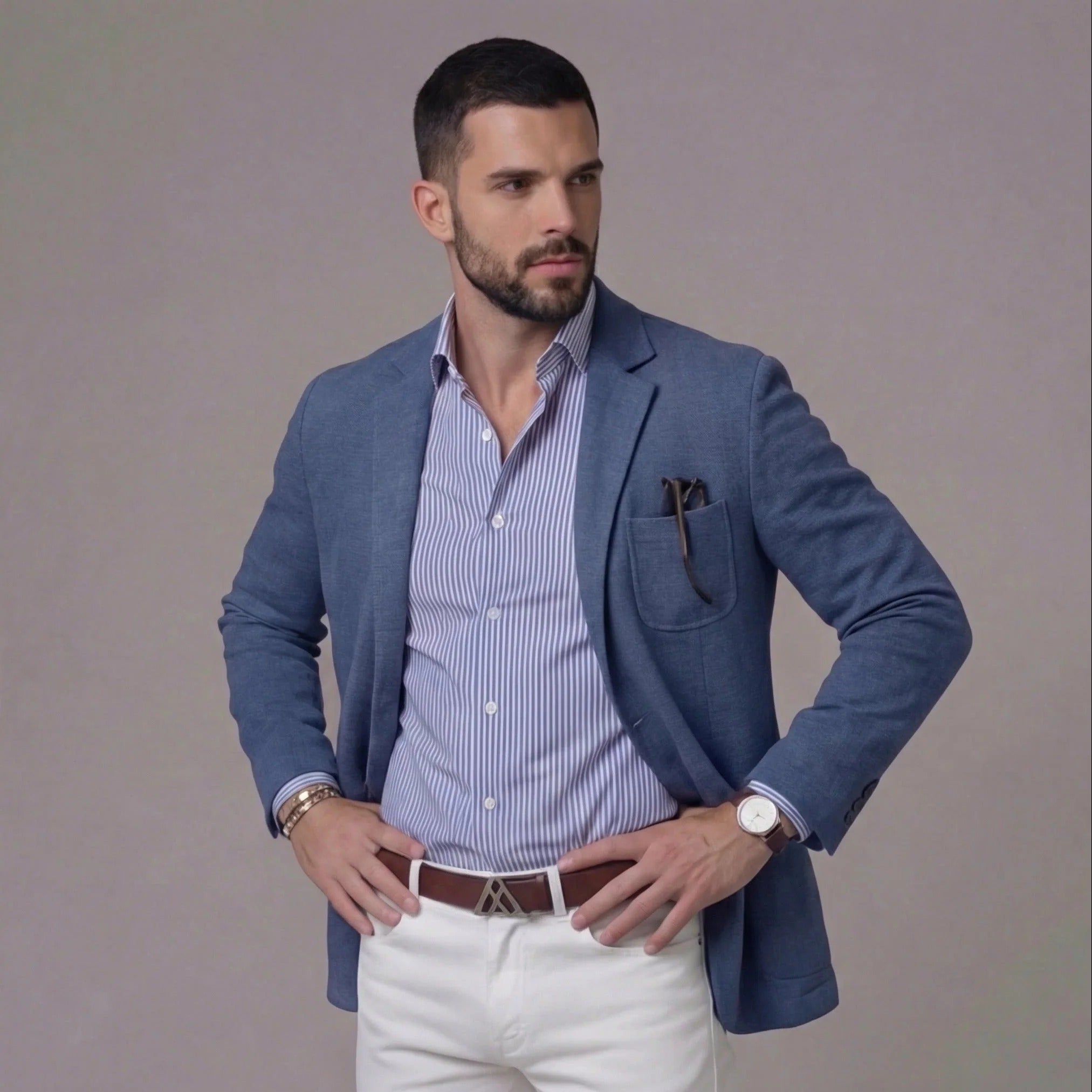 Blazer Aspect Lin Pour Homme