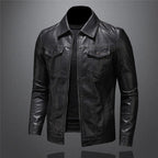 Veste Aspect Cuir Poche Poitrine Pour Homme