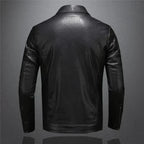Veste Aspect Cuir Poche Poitrine Pour Homme