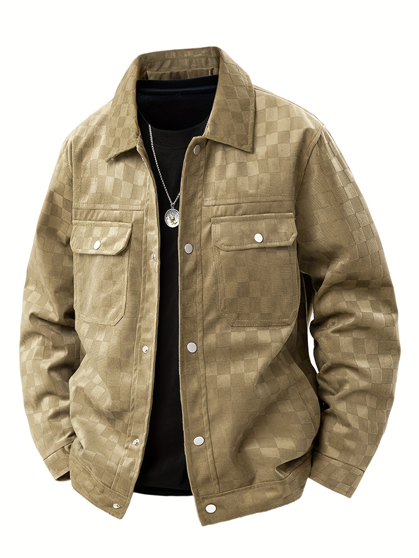 Homme Veste Boutons Pression