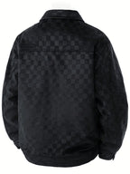 Veste Boutons Pression Poches Multiples Poche Poitrine Manches Longues Pour Homme