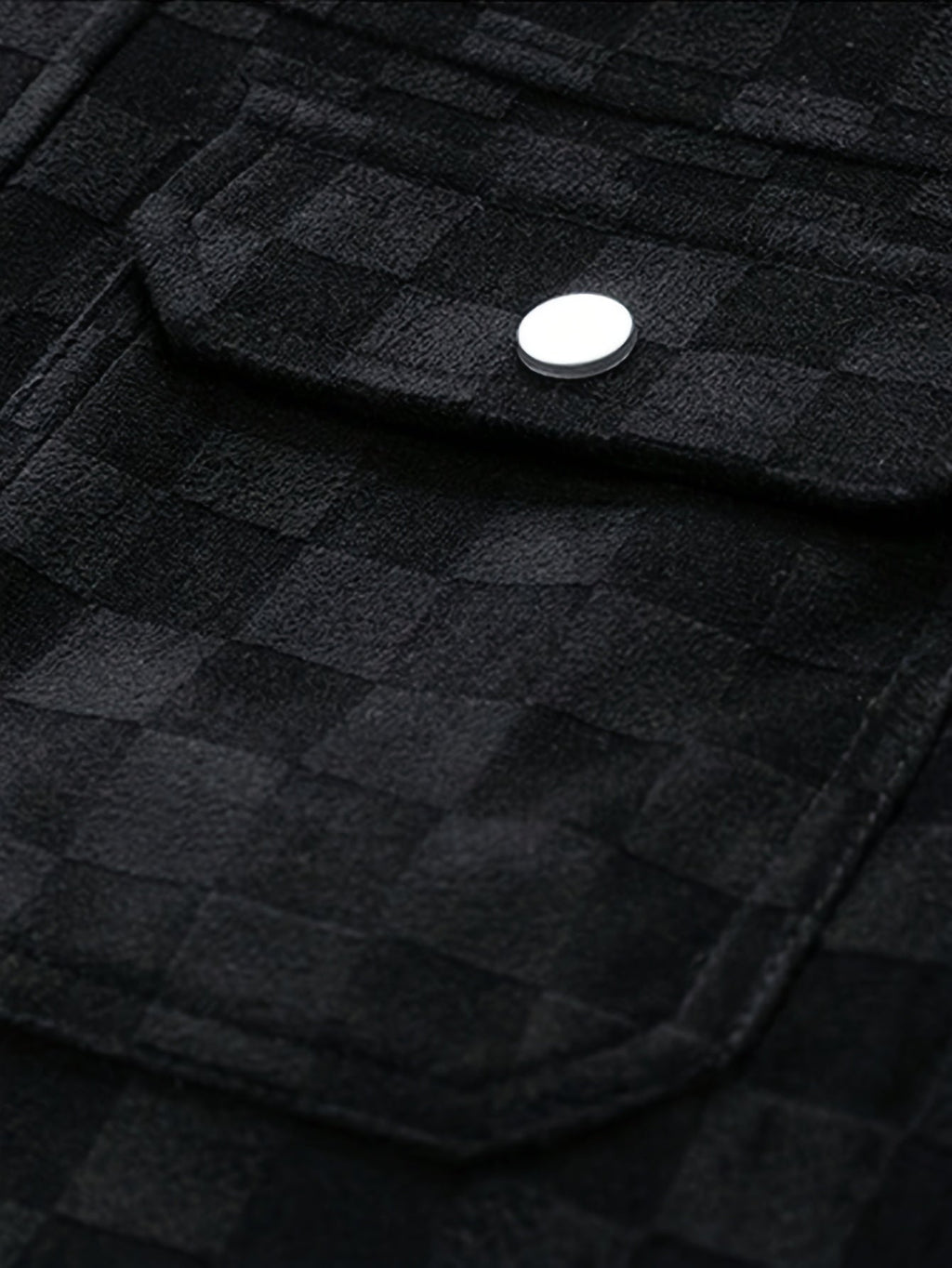 Veste Boutons Pression Poches Multiples Poche Poitrine Manches Longues Pour Homme