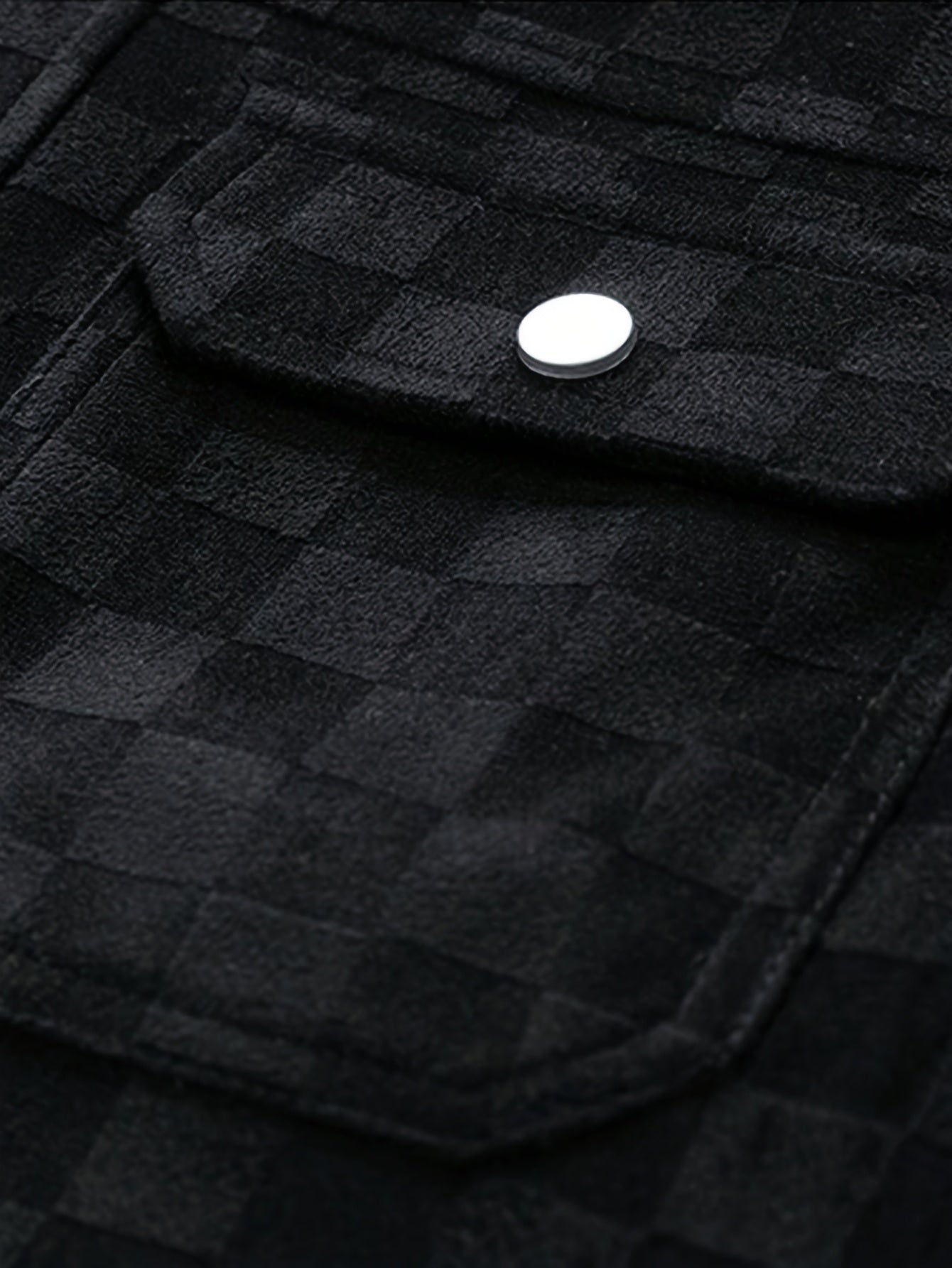 Veste Boutons Pression Poches Multiples Poche Poitrine Manches Longues Pour Homme