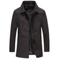 Manteau Col Classique Boutonné Manches Longues Pour Homme