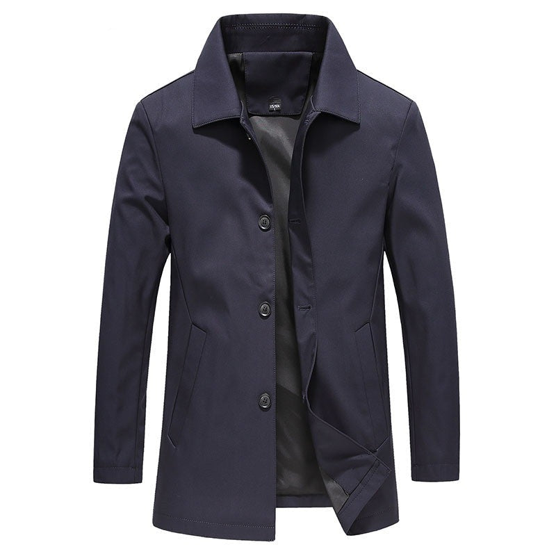 Homme Manteau Col Classique