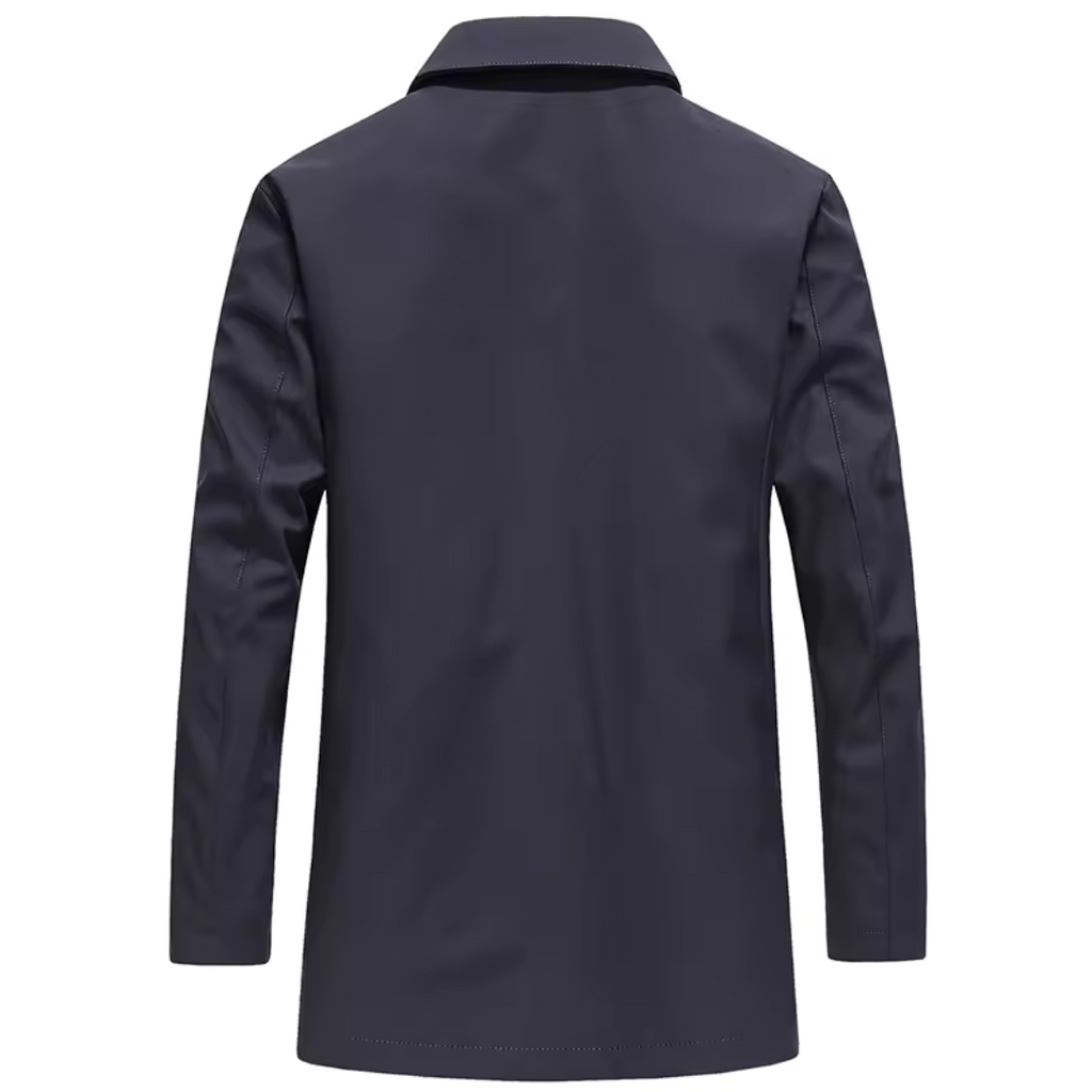 Manteau Col Classique Boutonné Manches Longues Pour Homme
