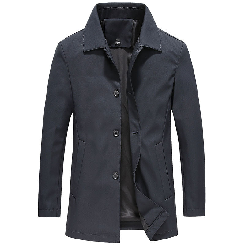 Homme Manteau Col Classique